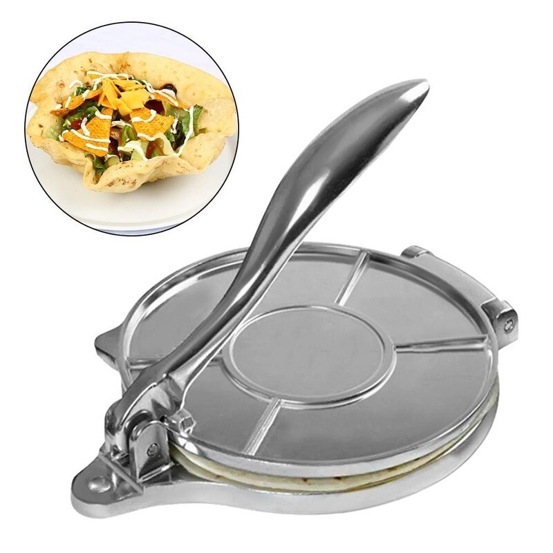 Mexico Tortilla Press Maker Multi-function Manual Aluminium Foldable Corn Dough Cake Press Machine Kitchen Tools 8 Inch