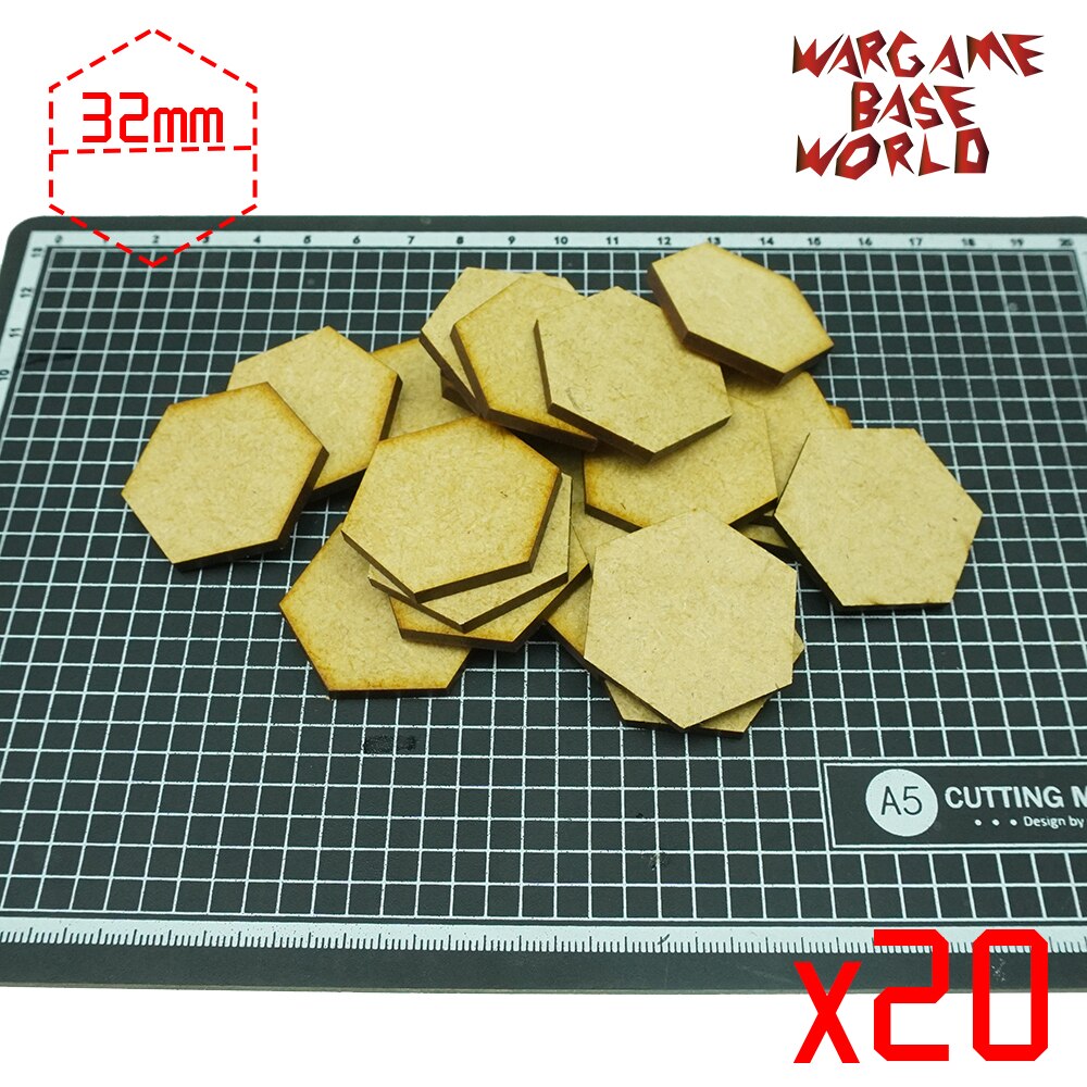 Incircle Excircle Hexagon Bases-Mdf Bases: 32mm Inscribed