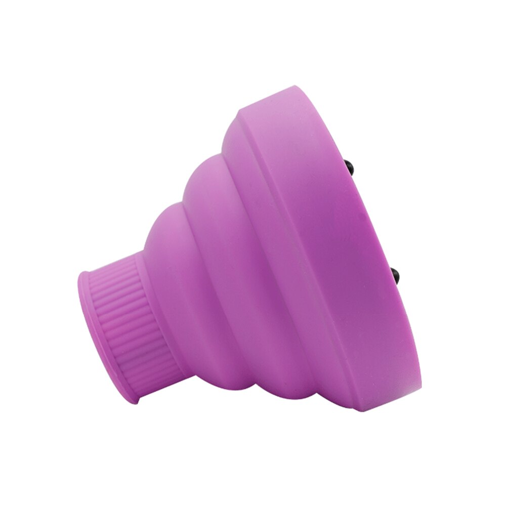Silicone Universal Hair Diffuser Dryer Blower Hairdressing Salon Hair Curly Dryer Folding Diffuser Cover 4 Colors: Rose Red
