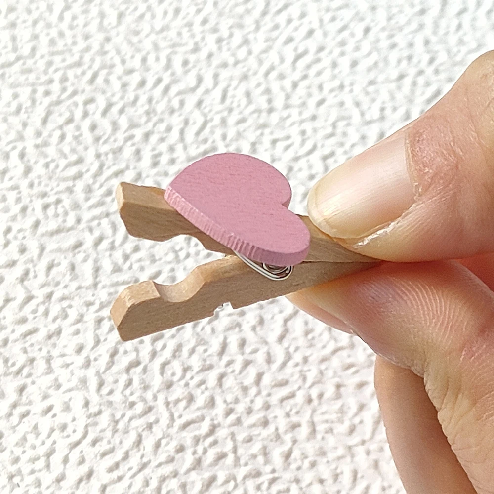 10/50 stücke rotes Herz Liebe Holz Kleidung Fotopapier Anbindung Stift Mini Wäsche klammer Postkarte Clips nach Hause Hochzeit Valentinstag Decorati