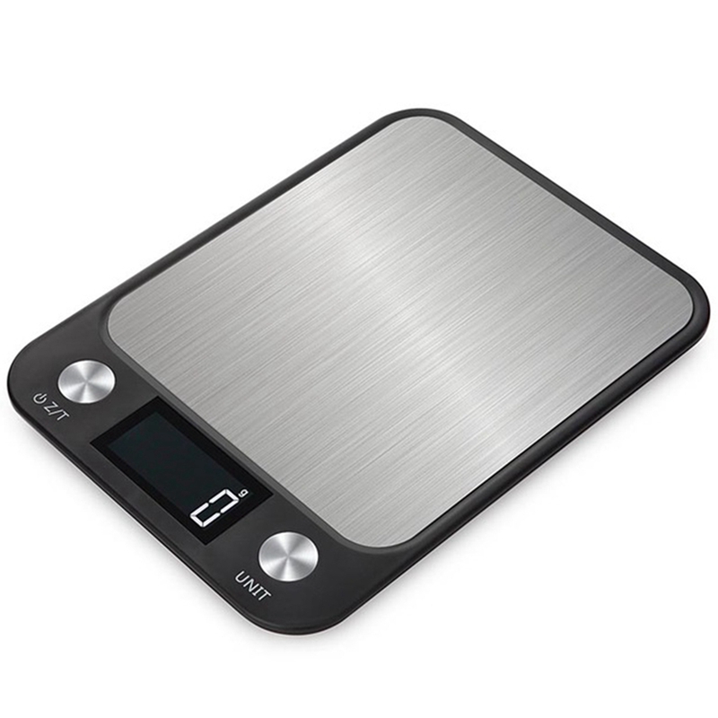 10Kg/1G Multi-Funktion Digital essen Küche Skala Edelstahl Wiegen Lebensmittel Skala Kochen Werkzeuge Gleichgewicht: Schwarz   Silber-