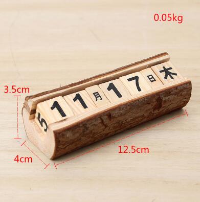DIY Wood Block Perpetual Calendar Desk Calendar Wood Calendar Home Office Decoration: S