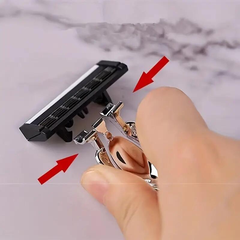 Lames de rasage pour hommes lame à trois couches rasoir de barbier rasoir de sécurité réutilisable lame importée lames de changement de tête multi-outils