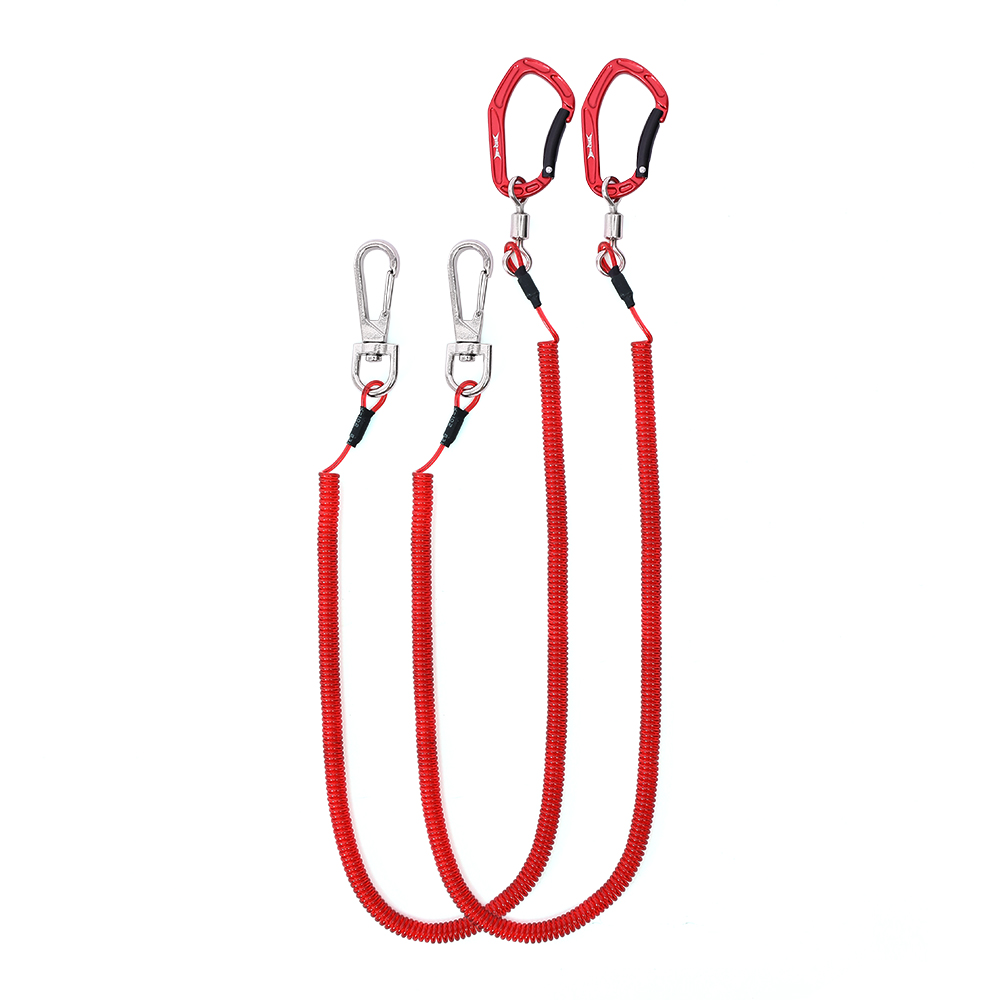 Hercules corde de rétention 2 pièces outils de pêche accessoires 7*7 brins 0.3 fil d'acier rétractable sécurité Camping corde de rétention: Rouge