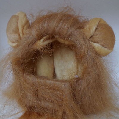 Perruque pour chien et chat, 1 pièce, , accessoire d&#39;émulation, cheveux de Lion, crinière, couvre-chef, Costume, foulard, automne et hiver: Light brown
