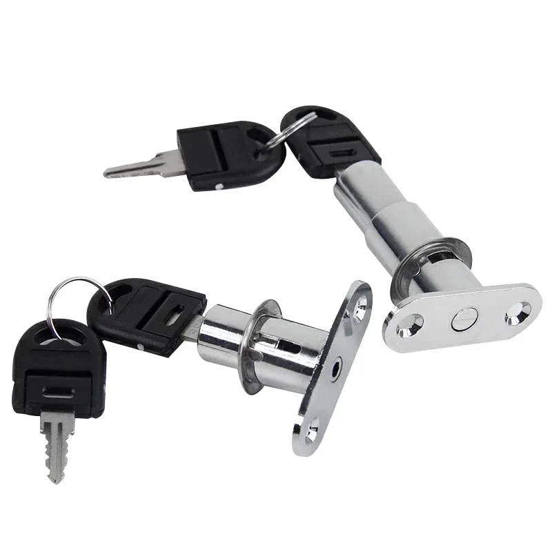 Nuttig Cam Cilinder Sloten 22/32mm tong deur grendel klink houten Kast kledingkast Schuifdeur Met sleutel legering Meubelbeslag