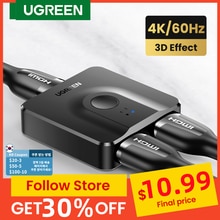 UGREEN rozdzielacz HDMI 4K dwukierunkowy przełącznik HDMI 1x 2/2x1 Adapter do PS4/3 TV, pudełko projektor kabel HDMI przełącznik HDMI rozdzielacz HDMI