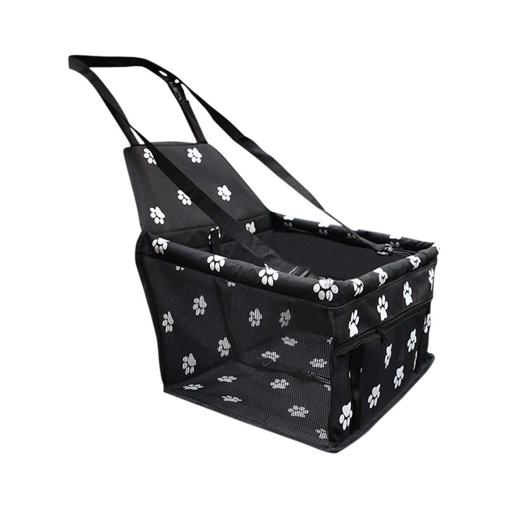 Funda de asiento elevador de coche para mascotas, alfombrilla para cesta, Protector automático, caja de viaje, plegable, de PVC: Negro