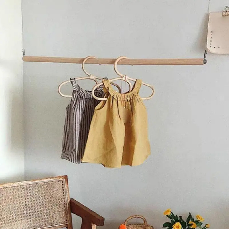 Perchero de ratán hecho a mano, perchero de ratán para niños y adultos, perchero, organizador de ropa, colgador de vestido, ganchos de pared, percha para niños