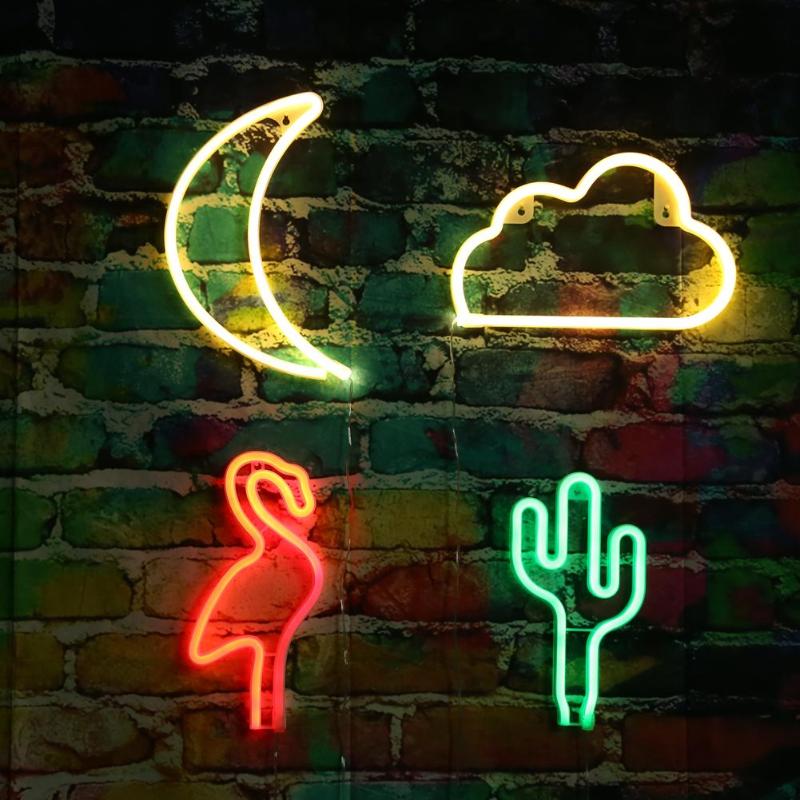 Luz de neón romántica con letras de amor, iluminación LED, panel con carga USB, decoración para el hogar, lámpara para habitación, luz nocturna para , Festival de boda