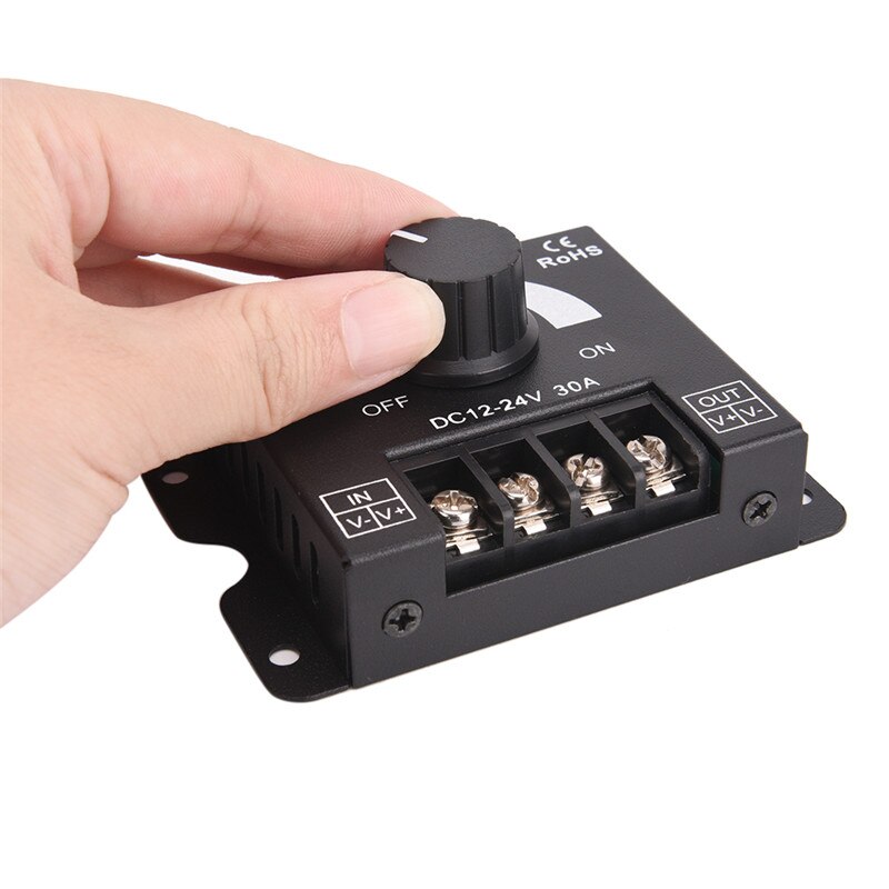 30 a LED Dimmer 24 V DC 12 V 360 W lámpara de brillo ajustable controlador de tira de luz de un solo Color suministro de controlador
