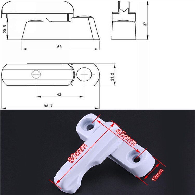 Plastic Child Safe Security Window Door Sash Lock Safety Lever Handle Sweep Latch S08