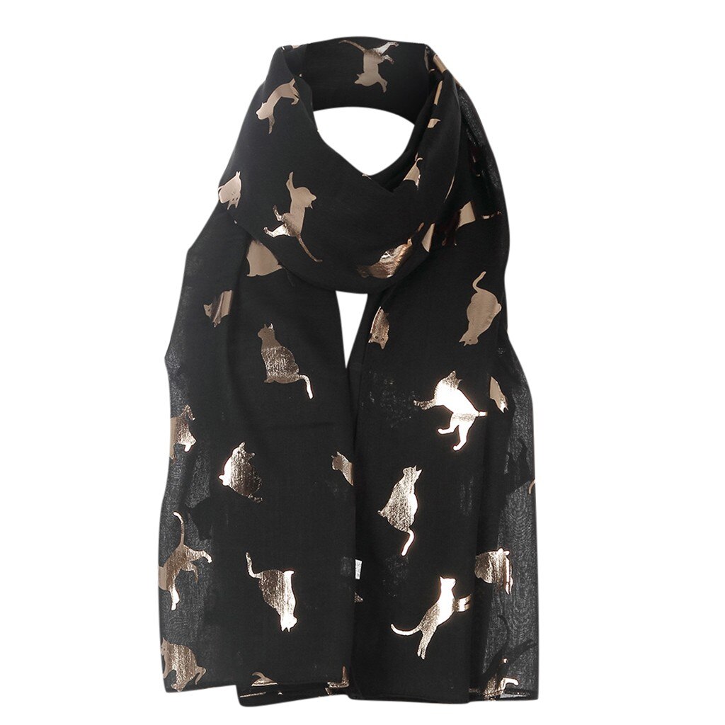 women scarf Women Star Moon Foil Printed Scarf Wrap Silk Shawl Travel Scarves foulard head scarves#11: A