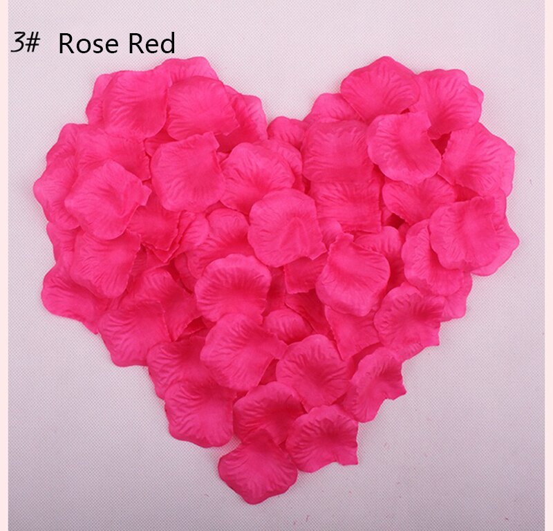 Simulation de mariage 100 pièces * 6 pétales de rose, scène de mariage, disposition de la salle de mariage, décoration en tissu soie, pétales de rose: 3