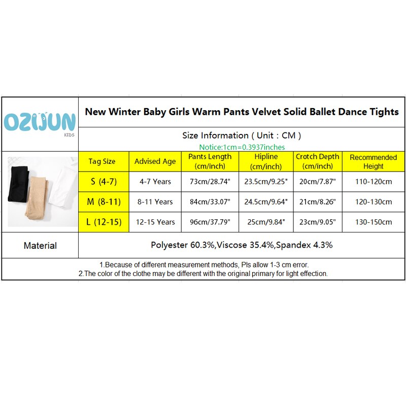 Winter Meisjes Panty Fluwelen Effen Zwart Wit Warme dikke Dans Panty voor 4-15T Kinderen Meisjes winter Panty S/M/L