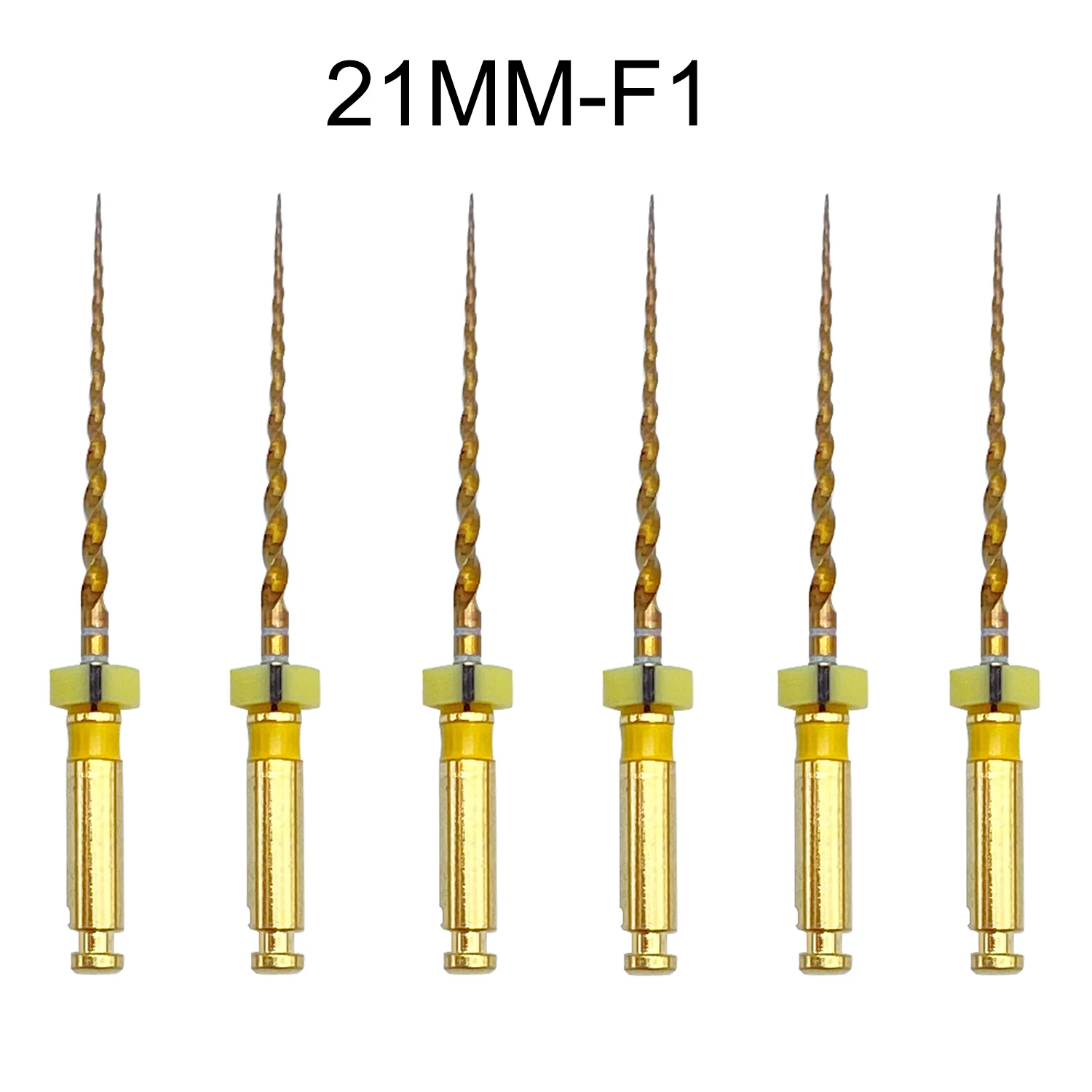 Dental Gold Flexible Files Endo Rotary Files Golden Endodontic Files 19/21/25mm Nickel Titainium Dentistry Root Canal Material
