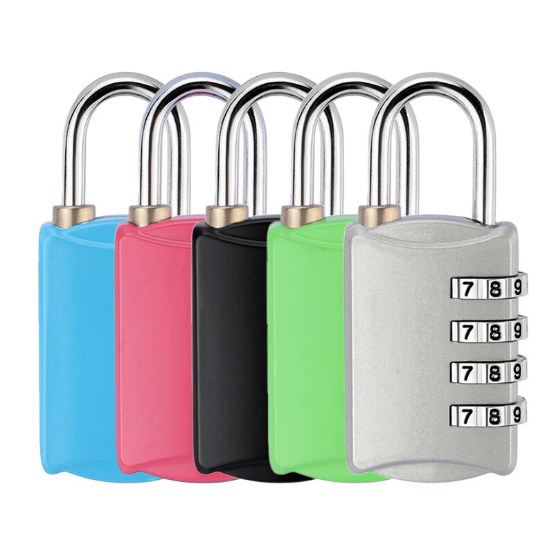 Mini Wijzerplaat Digit Nummer Code Lock 4 Dial Reizen Hangslot Wachtwoord Slot Voor Bagage Koffer Bagage Toolbox Gym Locker Metalen code