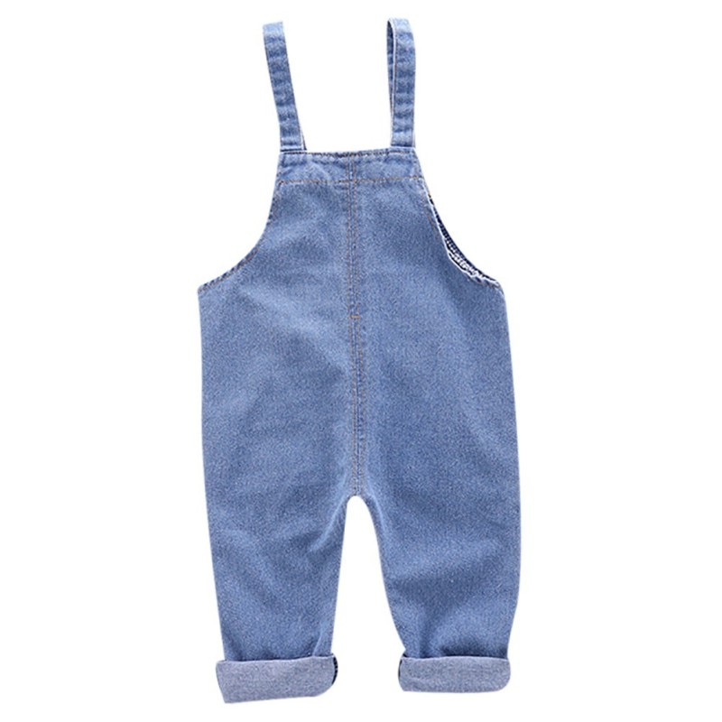 Autunno Del Bambino del Ragazzo Della Bretella Dei Bambini Dei Pantaloni di Cotone Solido Pantaloni Modello Denim Tute E Salopette Pantaloni