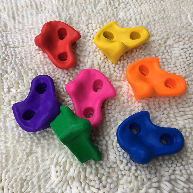 7pcs/set Rock Climbing Holds 12 cm Rock Climbing Stones Wall Kit Holder Holds Kids Indoor Durable Toys Random Without Screws