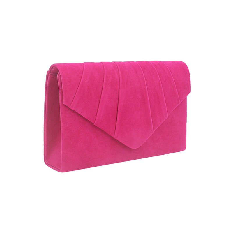 Sac à main en daim plissé pour femmes, pochette de soirée, de bal, de mariage