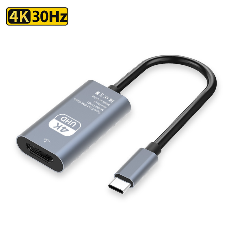 USB C to HDMI Adapter for Monitor,4K HDMI to USB C Laptop Docking Stations for MacBook Pro,USB Type C to HDMI Cable for iPad Air: black
