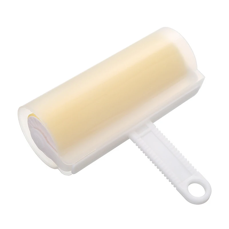 Rollo de pelo pegajoso para ropa, rodillo adhesivo para pelusas, eliminador de polvo, cepillo de limpieza de alfombras de plástico, rodillo adhesivo reutilizable lavable
