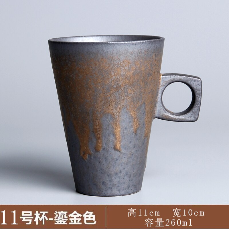 JIA GUI LUO-taza de café de cerámica hecha a mano de estilo japonés, taza de agua, taza de gres, taza de oficina, tazas de café, G094: 17