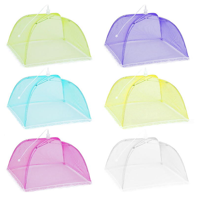 17 &quot; x17 &quot; hopfällbart stort matskydd paraply köksfat skydd mot myggfluga utomhus camping grillfester nättält