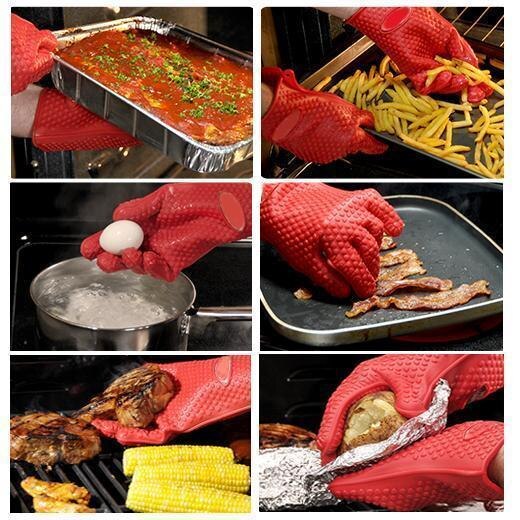 Extreme Heat Resistant Glove for Grilling Bbq Kitchen Silicone Cooking Baking Gloves Degrees Temperature Kitchen Accessories