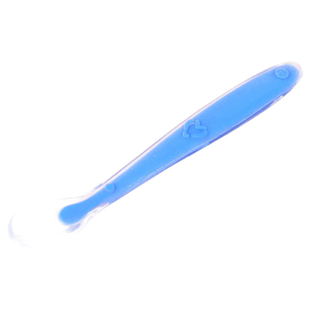 Silicone 15Cm Silicone Candy Kleur Baby Zachte Lepel Voeden Lepel Babylepel Servies: Blue