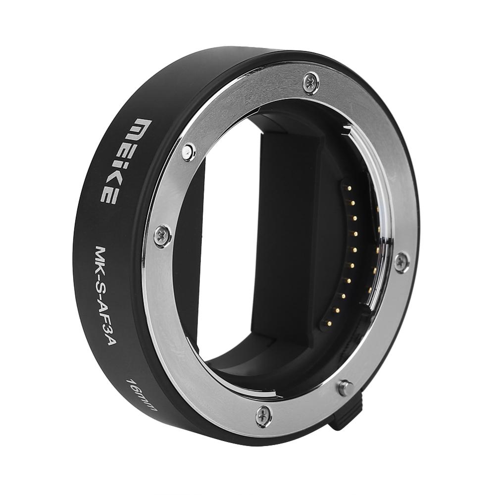 Meike MK-S-AF3A Auto Focus Macro Extension Tube 10mm 16mm for Sony E-Mount FE-Mount A7 NEX-F3 NEX-6 NEX-7 NEX-5T A6300 A6500