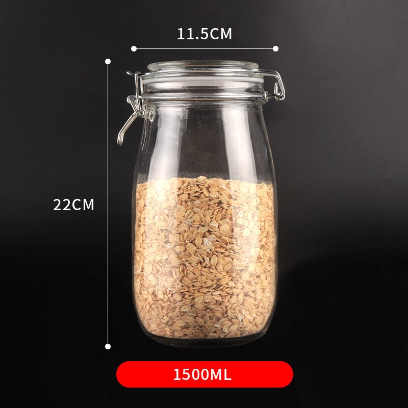 Glass Jars With Airtight Lids Mason Jars Glass Jars With Leak Proof Rubber Gasket Storage Jars With Hinged Lid for Home THIN889: dark gray