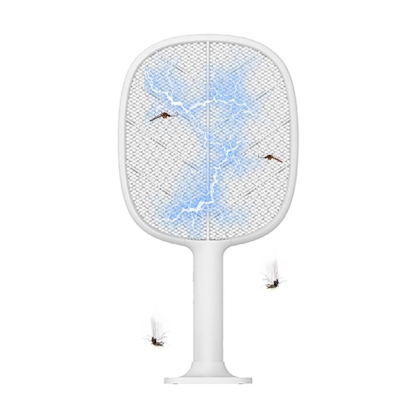 Raquette anti-moustiques électrique, 2200v, avec lampe Uv, Rechargeable par Usb, 1200mah, piège, pour tuer les insectes volants, pendant l'été: C