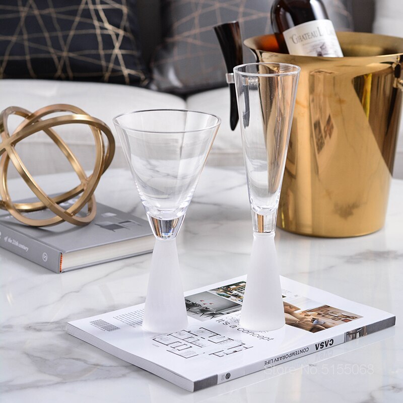 Licht Luxe Frosted White Crystal Champagne Coupes Matte Senior Restaurant Banket Wijn Glas Bruiloft Toast Beker Aperitif Cup