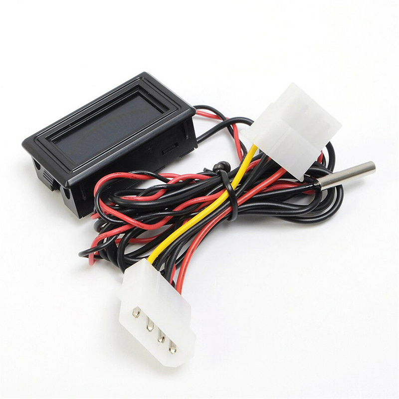 Måler olie 9-12v 4.8*2.8*1.7cm vandtæt sæt mini digital termometer temperatur lade køler display meter bil motorcykel