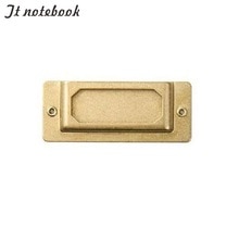 Actualización de tarjeta de índice de etiqueta Vintage, marcapáginas de bronce, etiqueta Retro de cobre Midori, etiqueta de nombre de latón antiguo para cuaderno de viaje