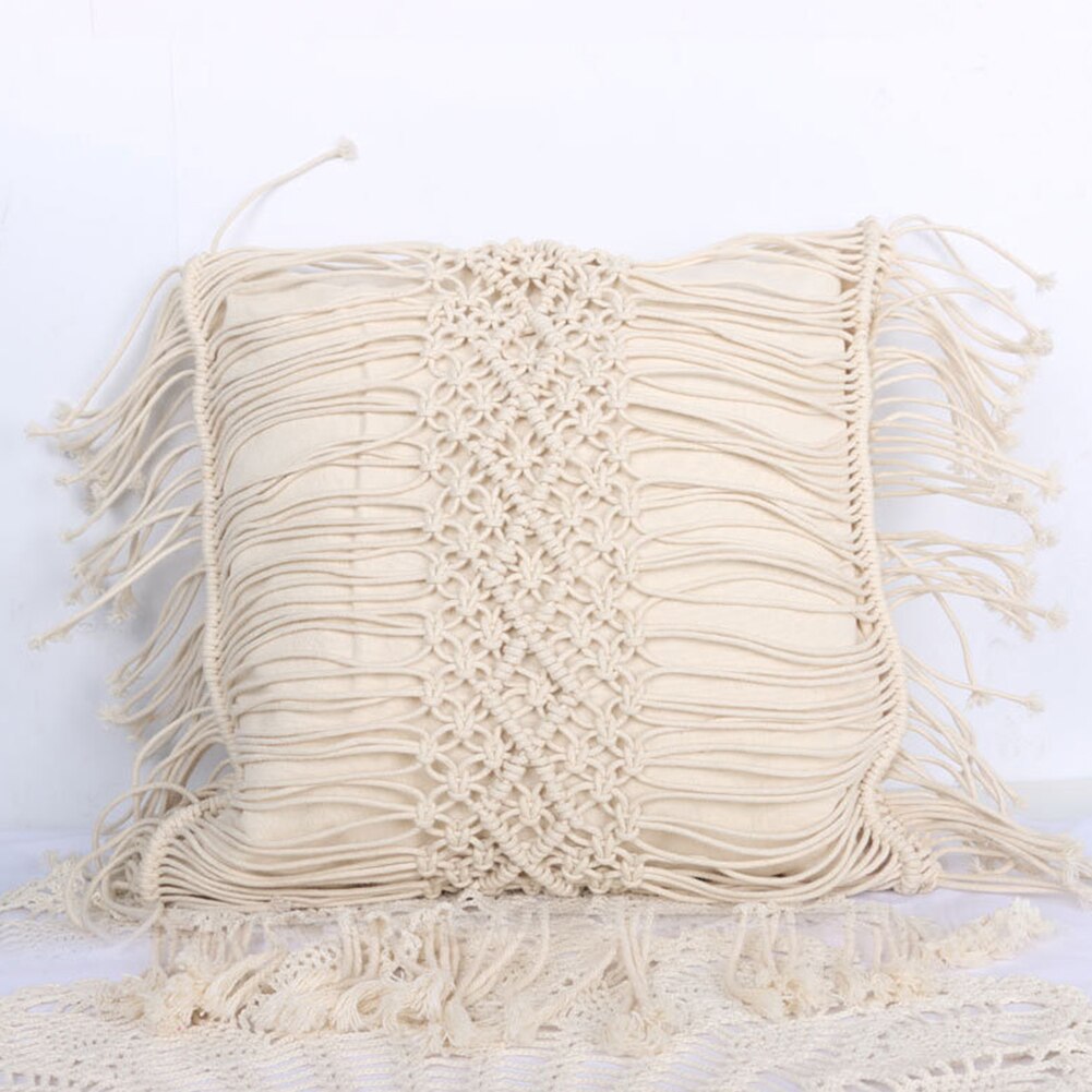Boho stil handgjort kuddfodral plysch blå diamant med söt cirkel marockansk färgglada kuddfodral 45 x 45cm hem dekorativa: 6