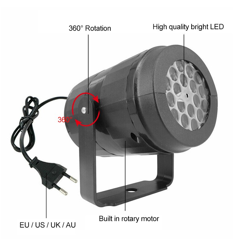Proiettore di fiocchi di neve luce super luminosa spostare neve natale portato luci laser esterno impermeabile prato paesaggio decorazioni per feste di natale