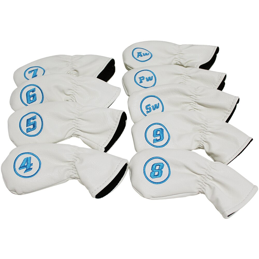 Catazer golfijzerhoezen waterdicht pu zacht pluizig binnenwerk puppy golfhoofdhoes voor ijzer 9 stuks/set