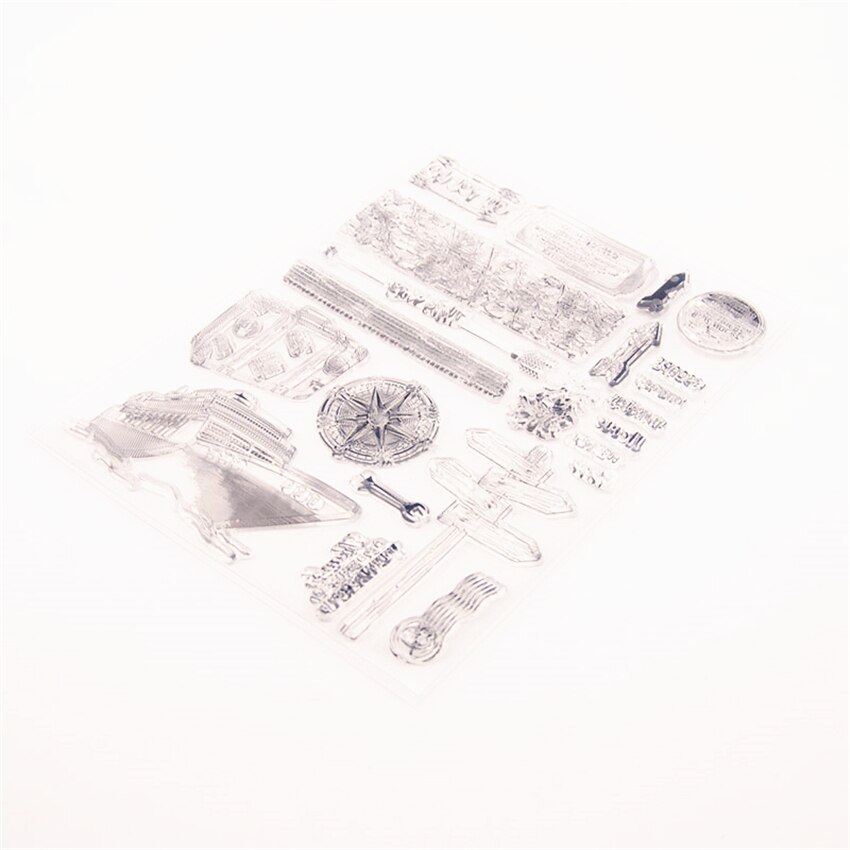 Sellos náuticos transparentes de viaje, sello de rodillo de silicona para álbum de fotos de álbum de recortes DIY/fabricación de tarjetas,