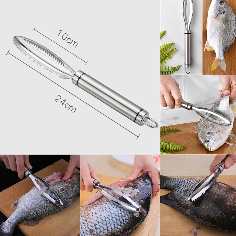 Fish Skin Brush Scraping Fish Scale Brush Grater Quick Disassembly Fish Knife Cleaning Peeling Skin Scraper Scraper Fish Scaler