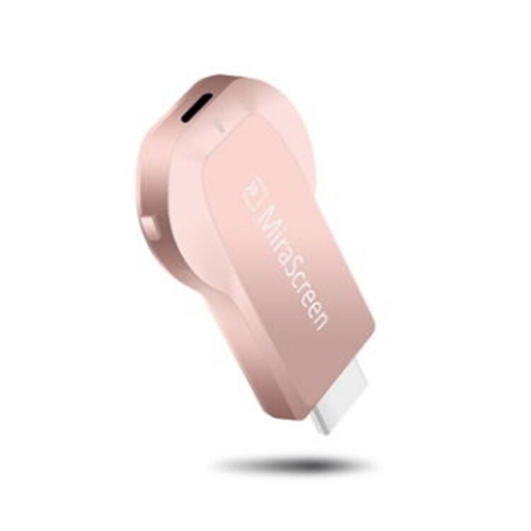 Venta directa de fábrica Anycast inalámbrico Push Pantalla de teléfono móvil Multi-pantalla espejo interactivo imagen HDMI pantalla Dongle: Champagne Pink