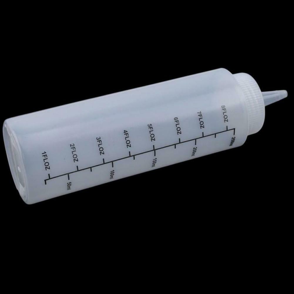 250ml Plastic Needle-nosed Bottle Measuring Squeeze Bottle Restaurant Sauce Ketchup Salad Bottle