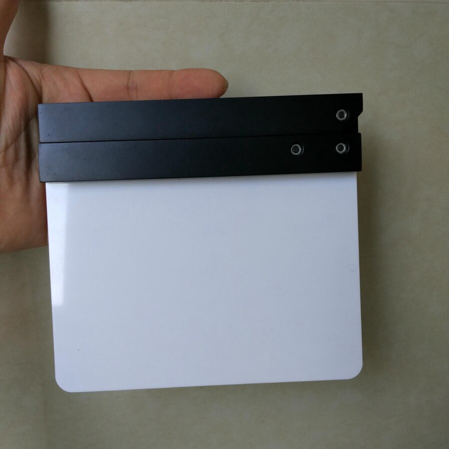 Studio Camera Photography Video Acrylic Small Clapboard Dry Erase Director Film Movie Clapper Board Slate (6.3x5.5" /16x14cm)