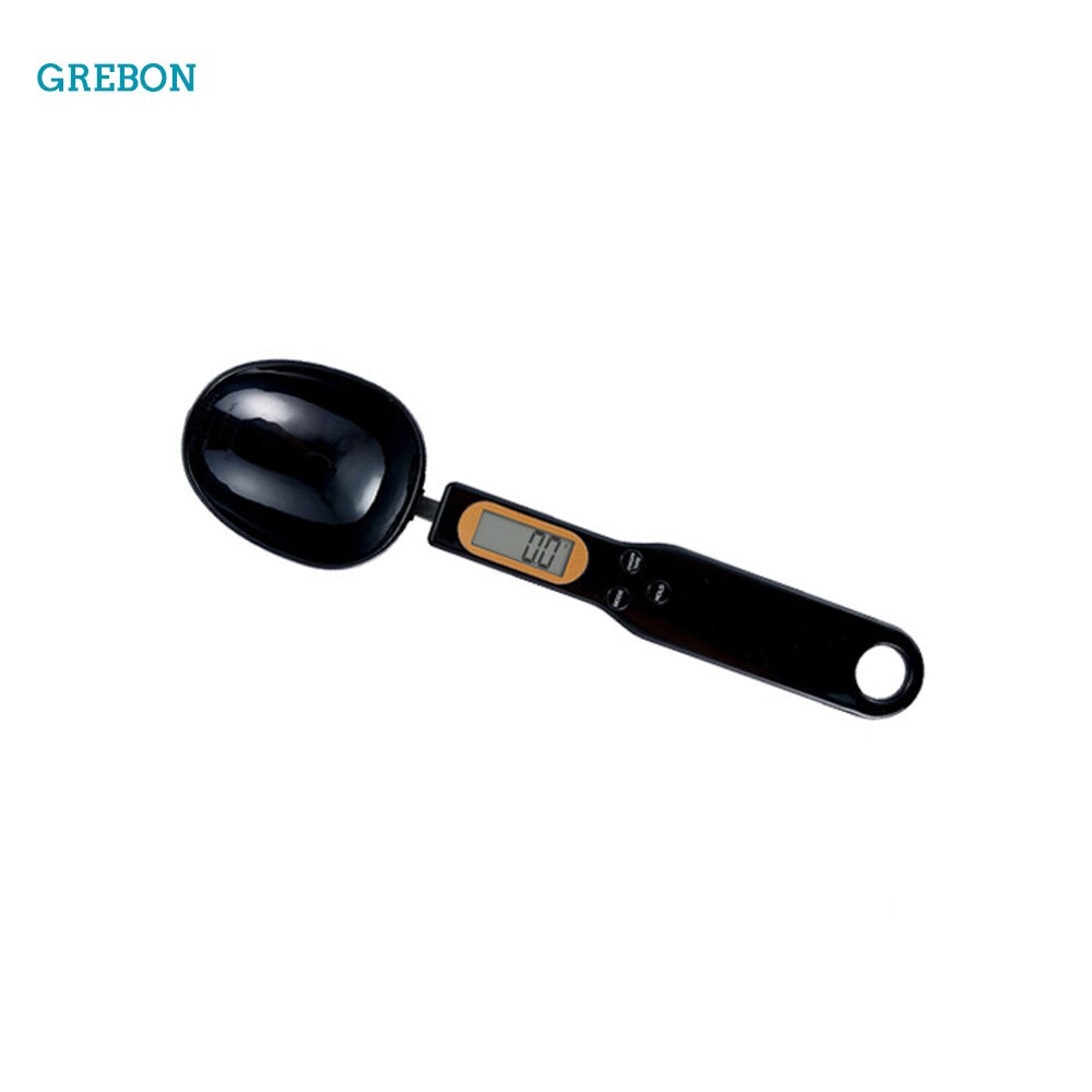Cuchara de peso electrónica, balanza de medición de precisión, báscula de alimentos, medidor de peso digital para cocina, medidor portátil para hornear café: black(0.1g 500g)