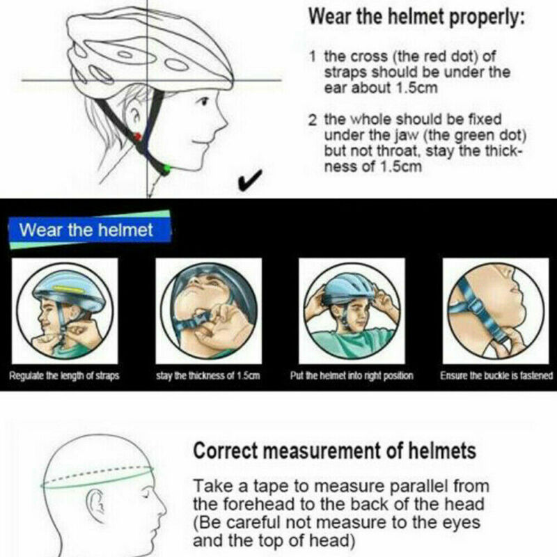 Adult Men Womens Bike Helmet Cycling MTB With Visor Mountain Shockproof Adjustable Fitting Bicycle Helmet