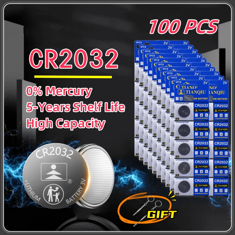 Knopfzellen tq cr2032 dl2032 ecr2032 br2032 dl2032 ecr2 3v für Uhr Remote Lithium-Knopfzellen-Münz batterie langlebig: Default Title