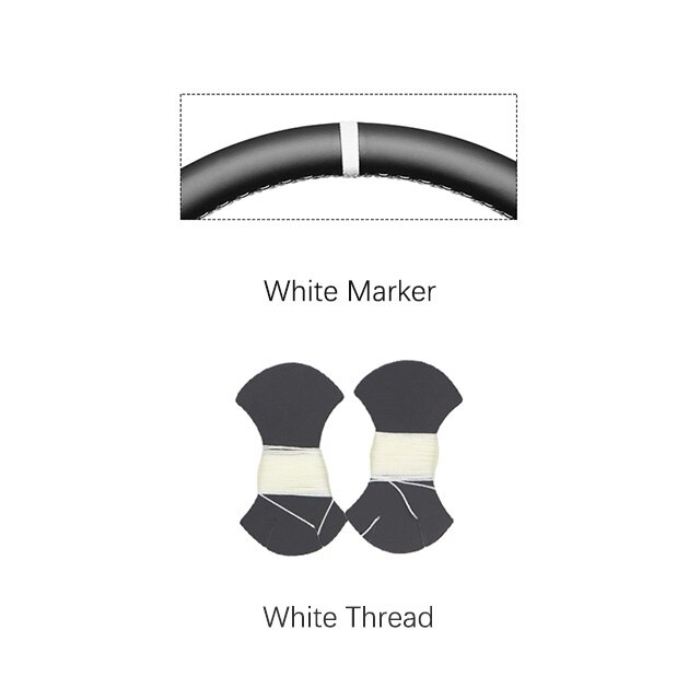 Kunstmatige Lederen Rode Marker No-Slip Auto Stuurhoes Voor Opel Astra K Corsa E Crossland X Insignia ct B Karl Zafira: White Marker