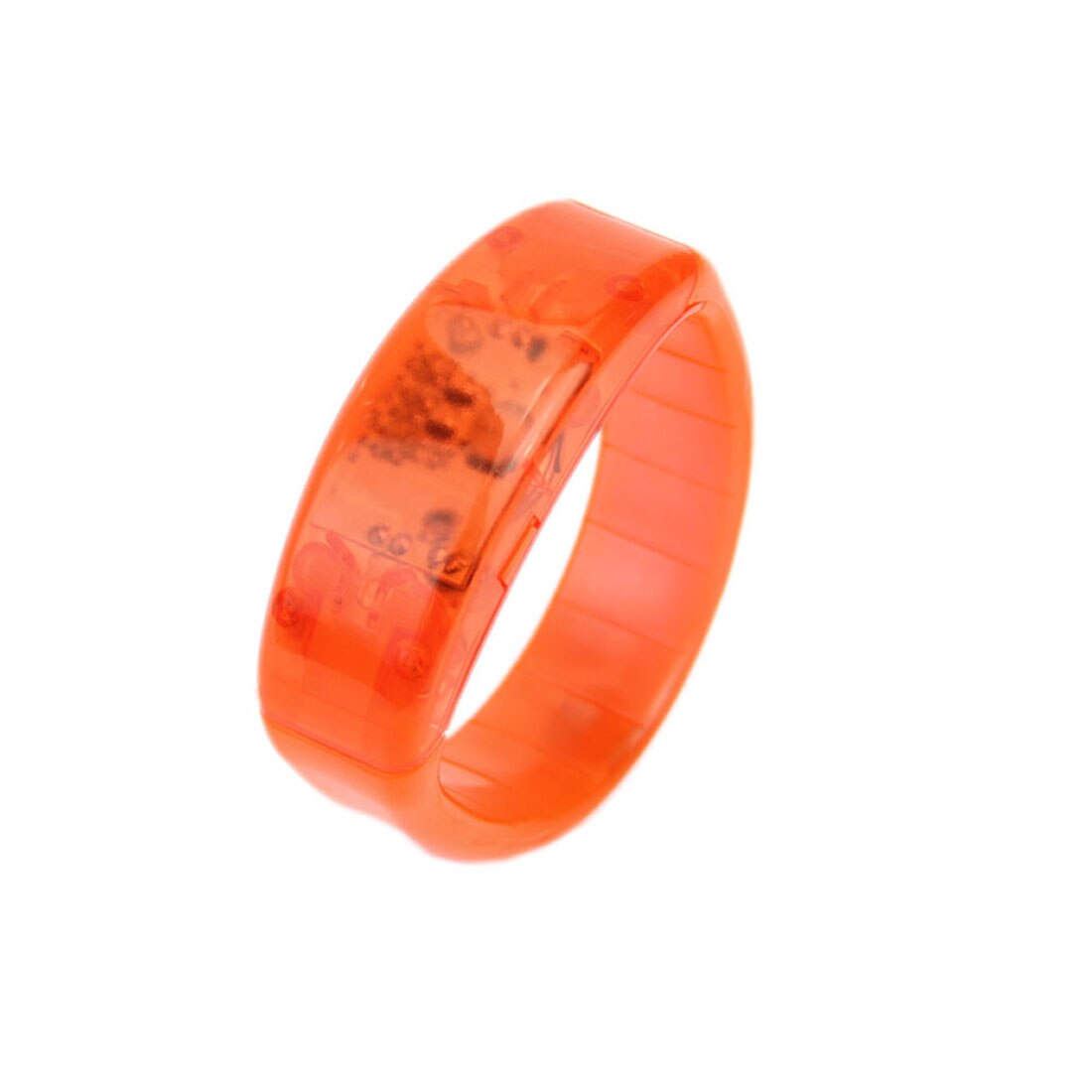 Pulsera con luz LED controlada por sonido, brazalete con brillo activado para , Festival: orange
