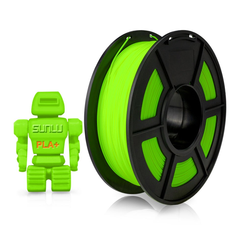 Sunlu pla plus 3d filament 1.75mm 3d printer filamento pla  + 3d trykmateriale 1kg med spole: Pla plus grøn